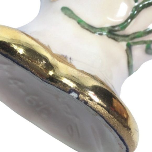 Hull Art Urn Style Vase Floral with Gold Accents - Picture 6 of 9